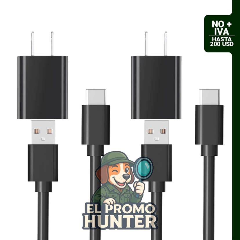 Cargador DIIMO para Samsung Galaxy A16, A15, A14 5G, A13, A54, A03S, A53, A23, A34, A24, A33, incluye 2 unidades y cable tipo C de 10 W.