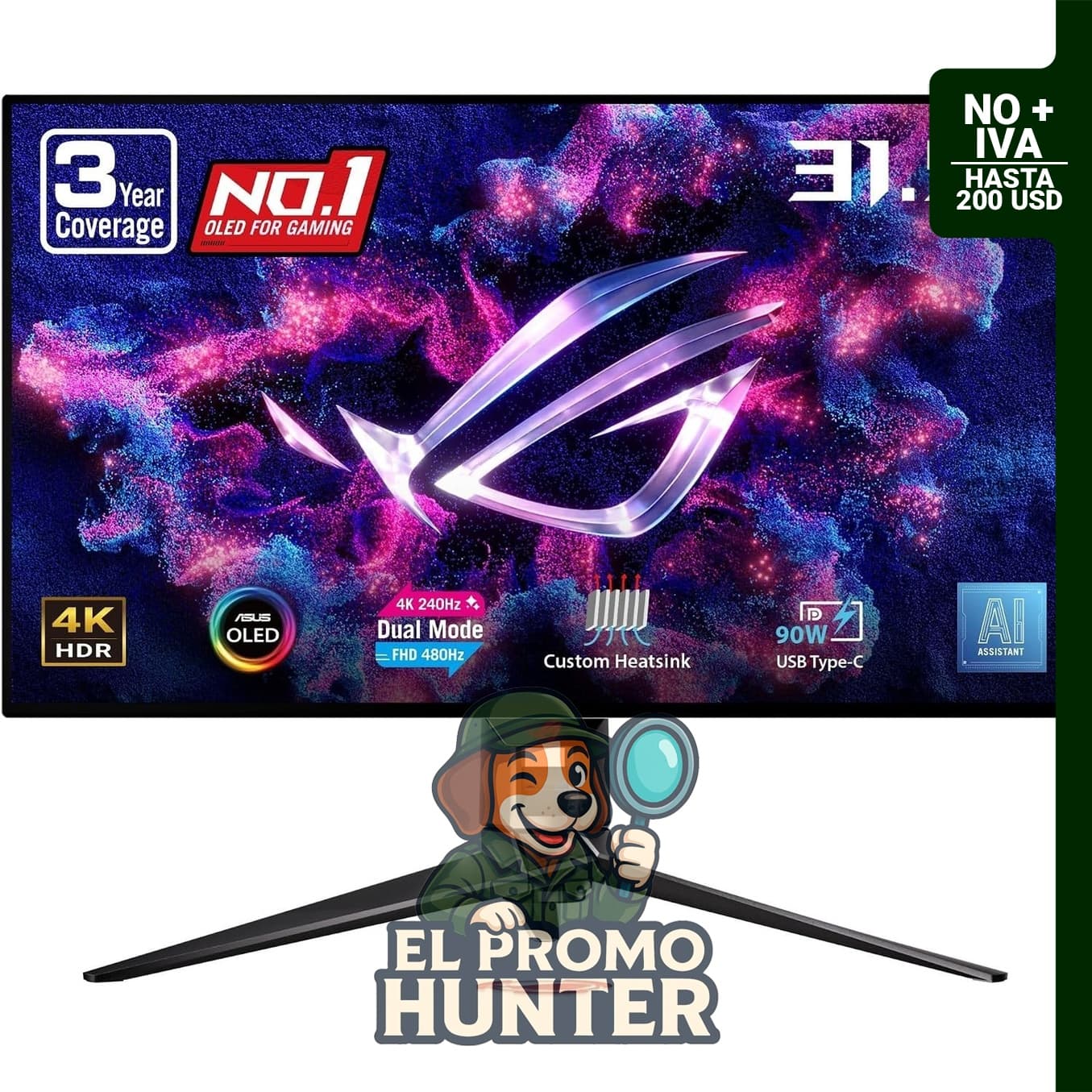ASUS ROG PG32UCDP Monitor OLED de 32" (81 cm) 4K 240Hz para juegos