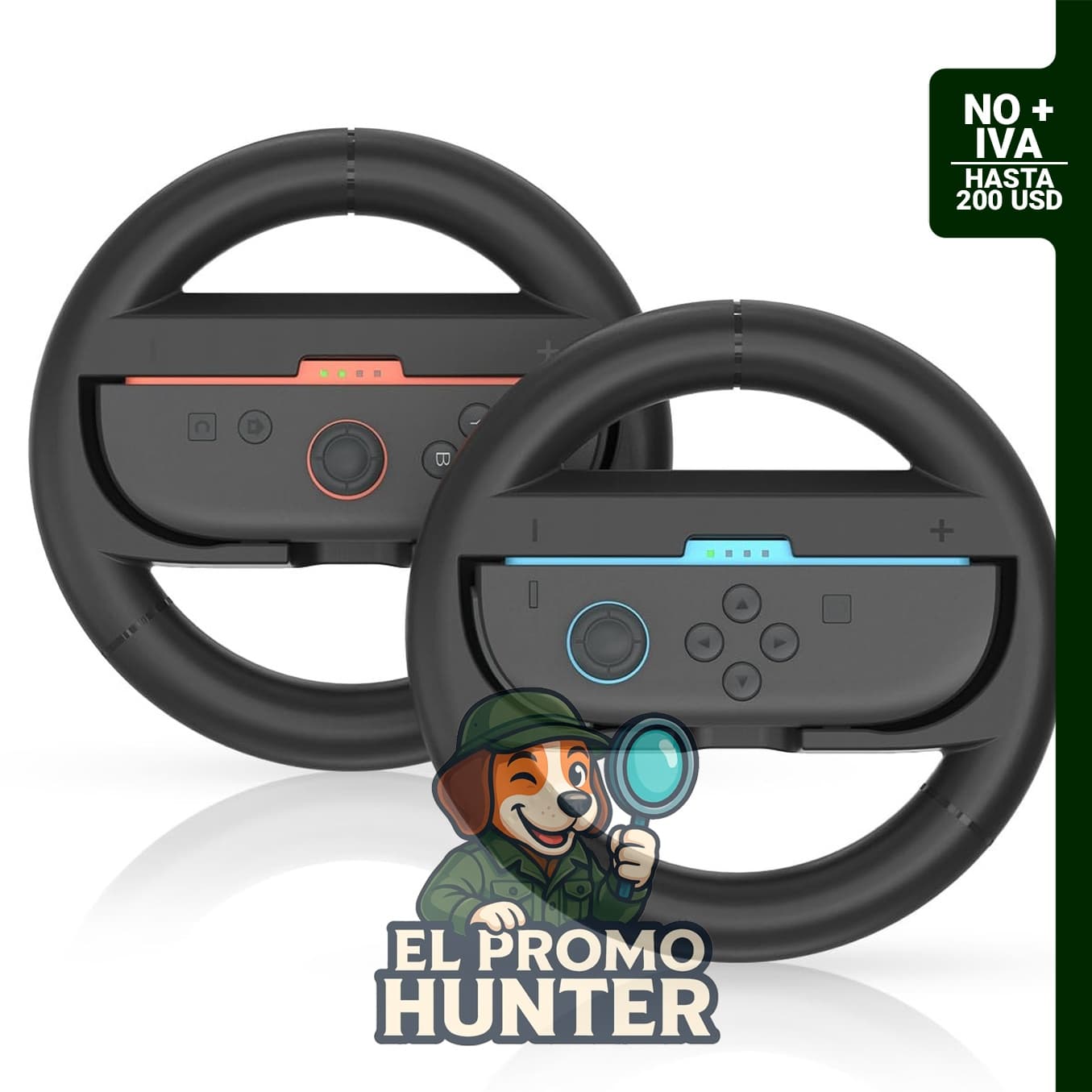 Volante de carreras para Nintendo Switch 2, paquete de 2 volantes JoyCon para Mario Kart 8 Deluxe.
