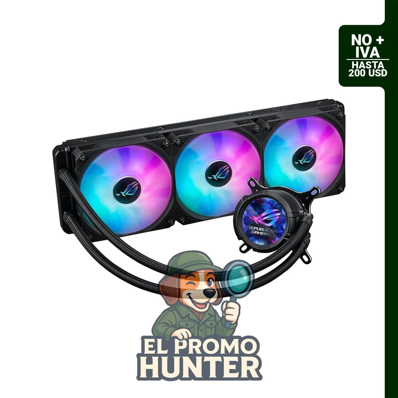 ASUS Enfriador líquido ROG Strix LC III 360 ARGB LCD para CPU, compatible con Intel® LGA 1700, 1200, 115X y AMD Socket AM4, AM5.