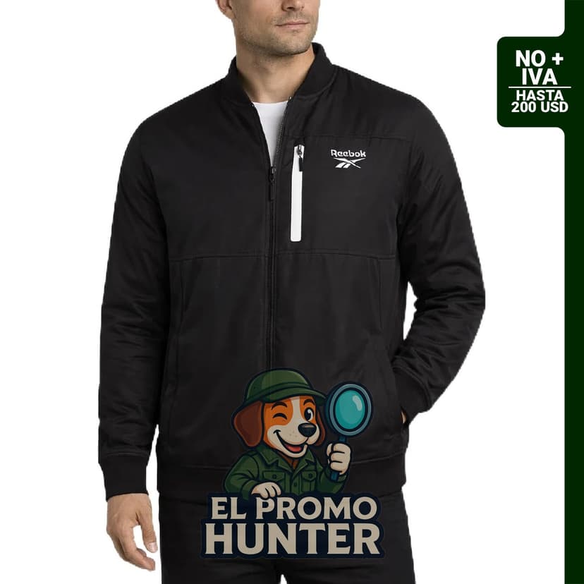 Reebok Chaqueta bomber aislada para hombre, adecuada para golf, gimnasio y senderismo.