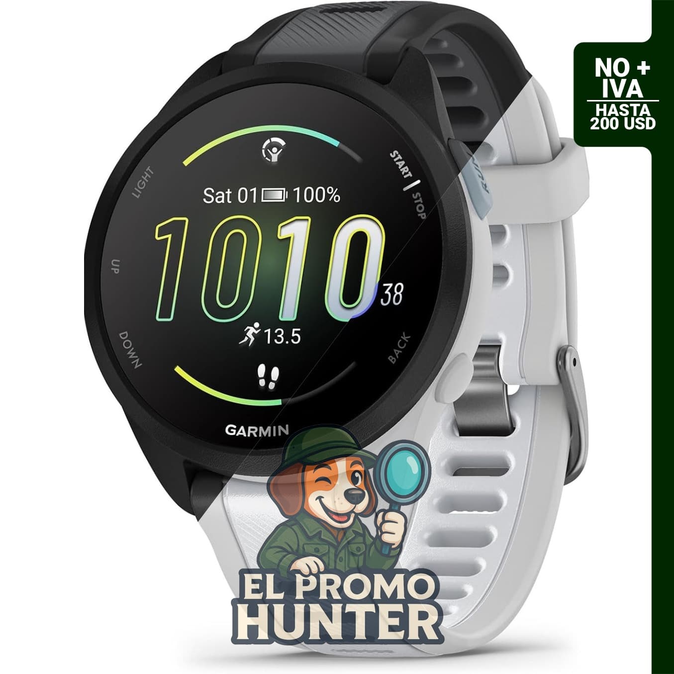 Garmin Forerunner 165, reloj inteligente con pantalla AMOLED y métricas de entrenamiento.