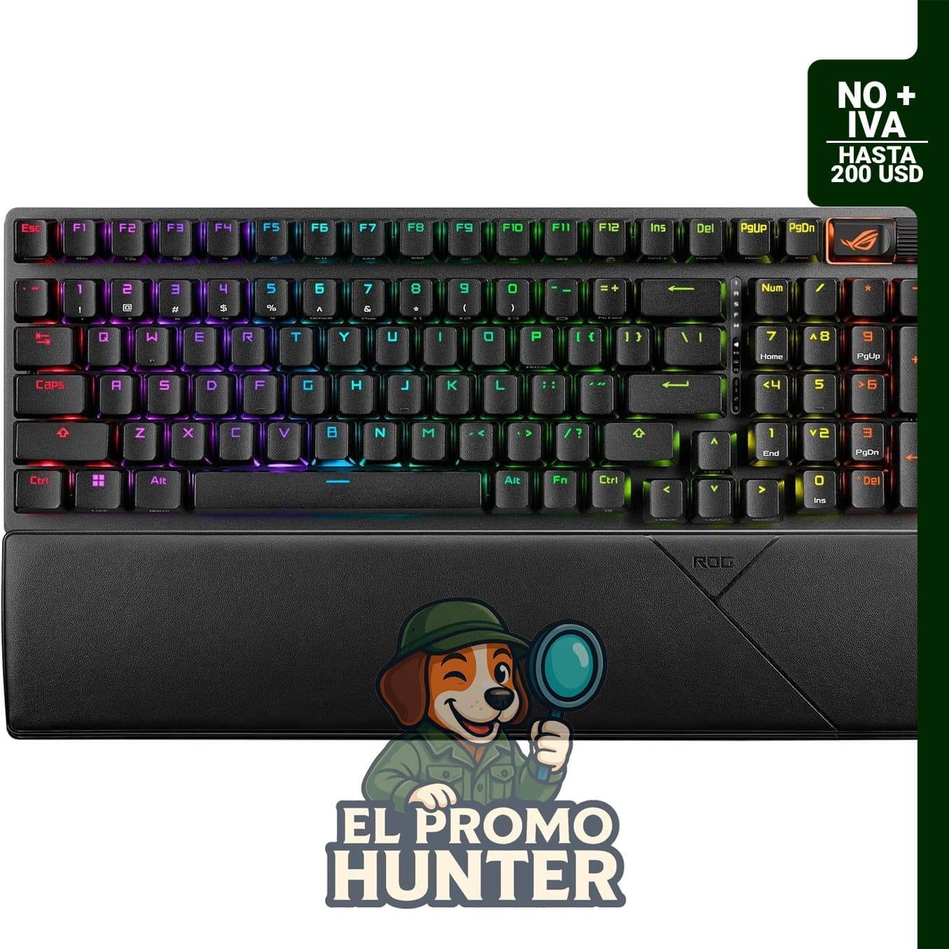 Teclado mecánico inalámbrico ASUS ROG Strix Scope II 96, 96% tamaño completo, conectividad tri-modo y interruptores ROG NX Snow.