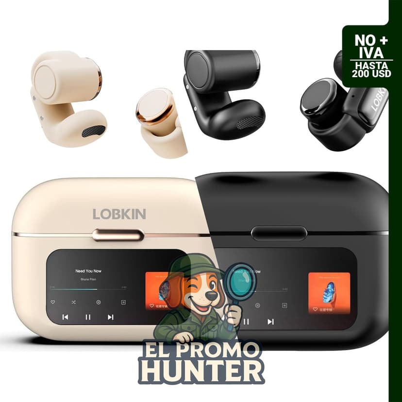 LOBKIN Auriculares inalámbricos de oreja abierta con clip, Bluetooth 5.4, micrófono y almacenamiento de 4 GB.