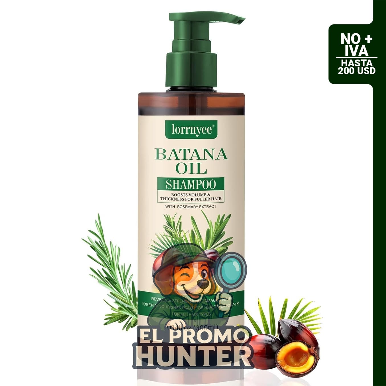 Lorrnyee Batana - Champú de aceite para el crecimiento del cabello con biotina y queratina.