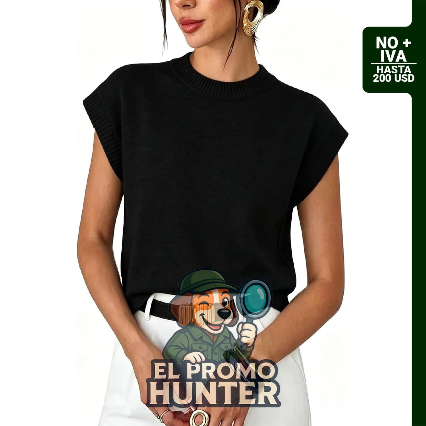 Orolay CHIIONE Suéter sin mangas de verano para mujer, con cuello redondo y mangas cortas.