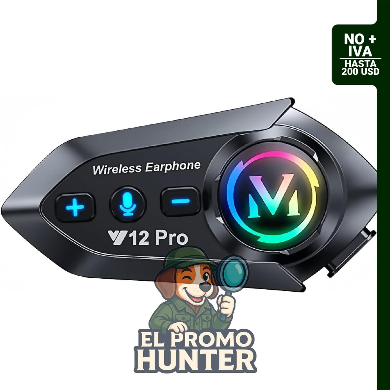 Auriculares Bluetooth para casco de motocicleta, intercomunicador de 2 vías, sonido HIFI, cancelación de ruido, impermeable.