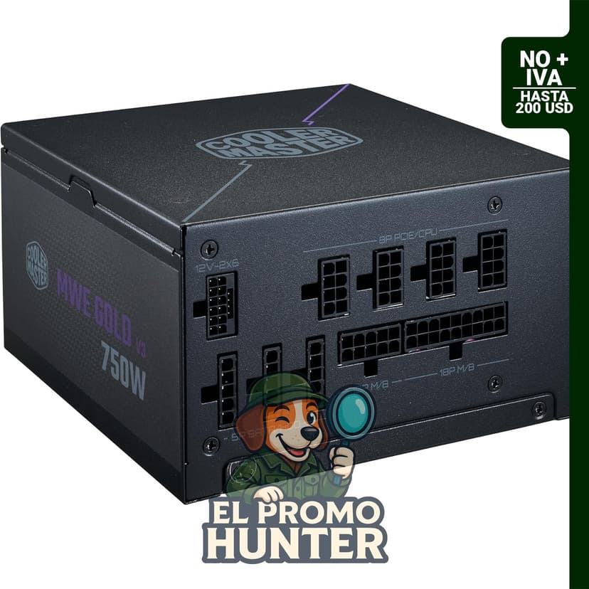 Cooler Master MWE Gold 750 V3, fuente de alimentación modular de 750W, 80+ Gold, ATX 3.1, PCIe 5.1.