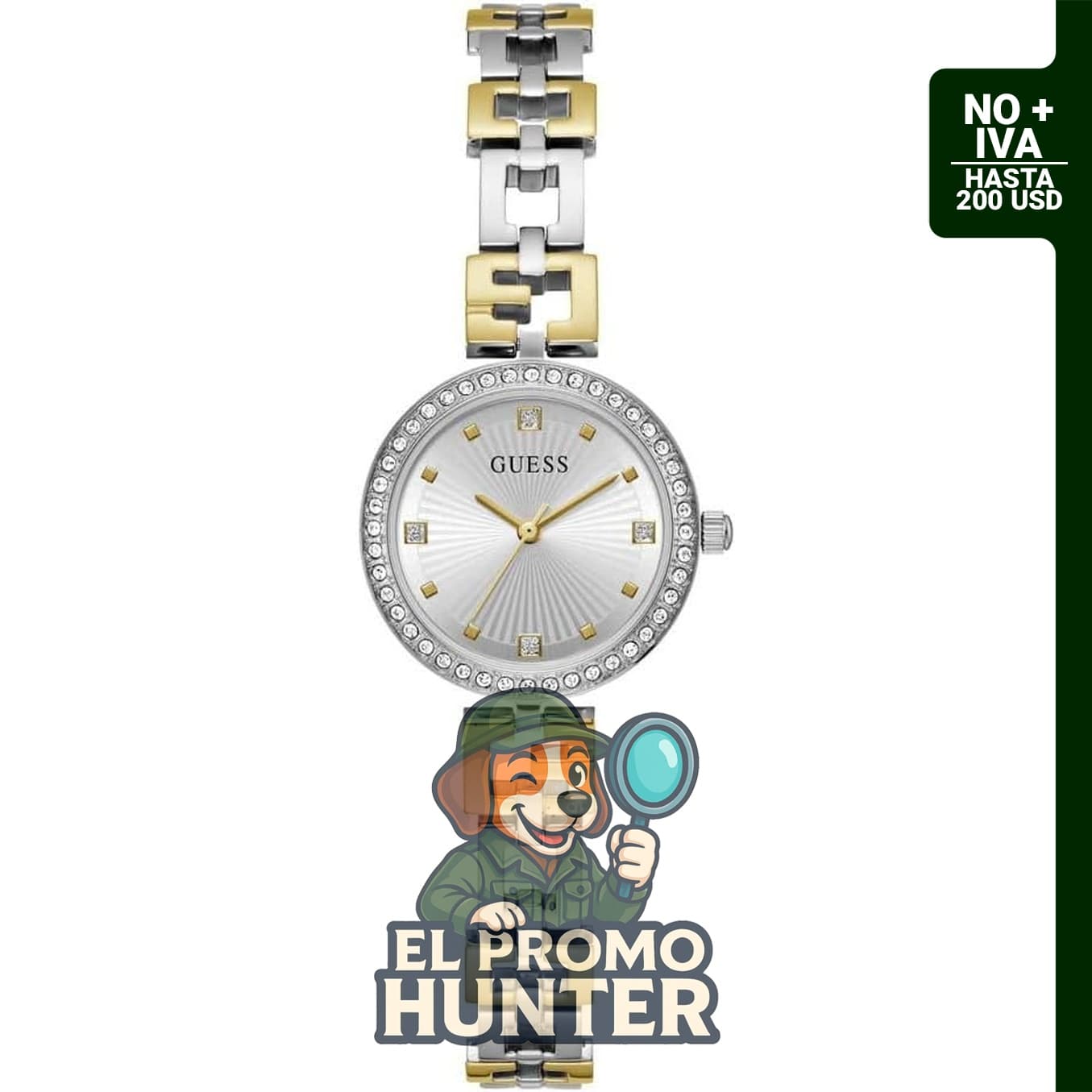 Reloj GUESS de 1.024 in para mujer.