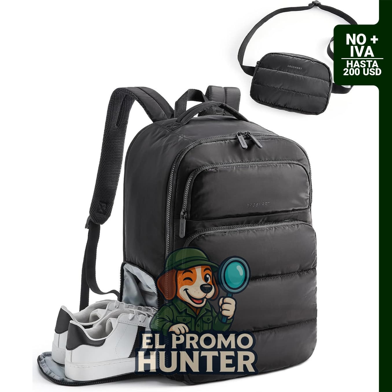 BAGSMART Mochila de Viaje de 35L para mujeres, compatible con laptops de hasta 17.3" (43.2 cm).