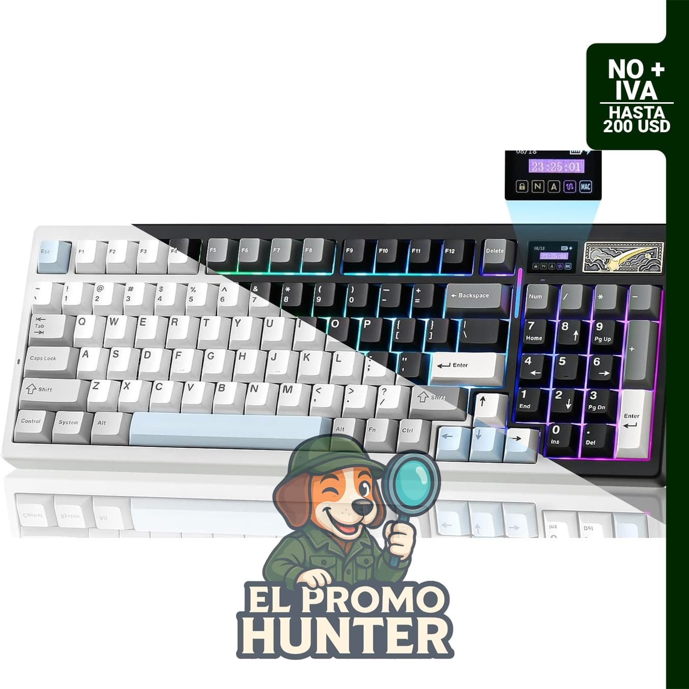 YUNZII IF99 Teclado mecánico inalámbrico para videojuegos, QMK/VIA programable, conexión BT/2.4G/USB-C, diseño del 96% para Mac.