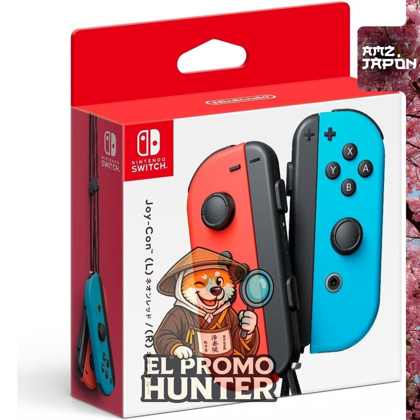 Controladores Joy-Con (L) Rojo Neón / (R) Azul Neón para Nintendo Switch
