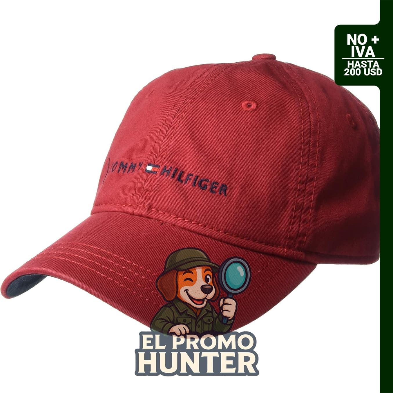 Gorra de béisbol ajustable de algodón Tommy Hilfiger con logo para hombre.