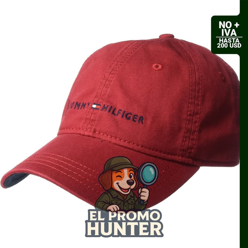 Gorra de béisbol ajustable de algodón Tommy Hilfiger con logo para hombre.