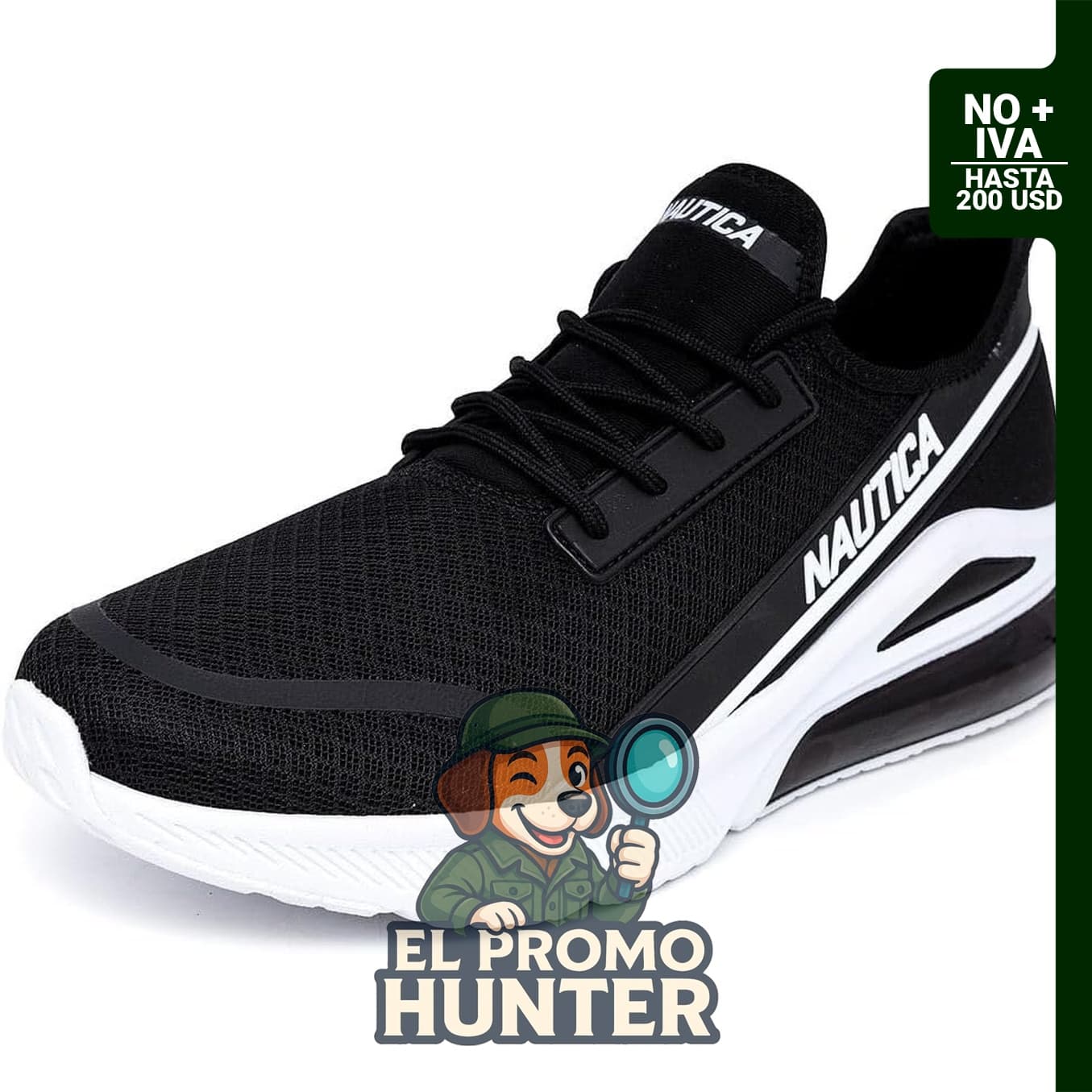 Tenis Nautica para hombre, modelo Air Cushion, calzado deportivo ligero para entrenamiento y uso diario.