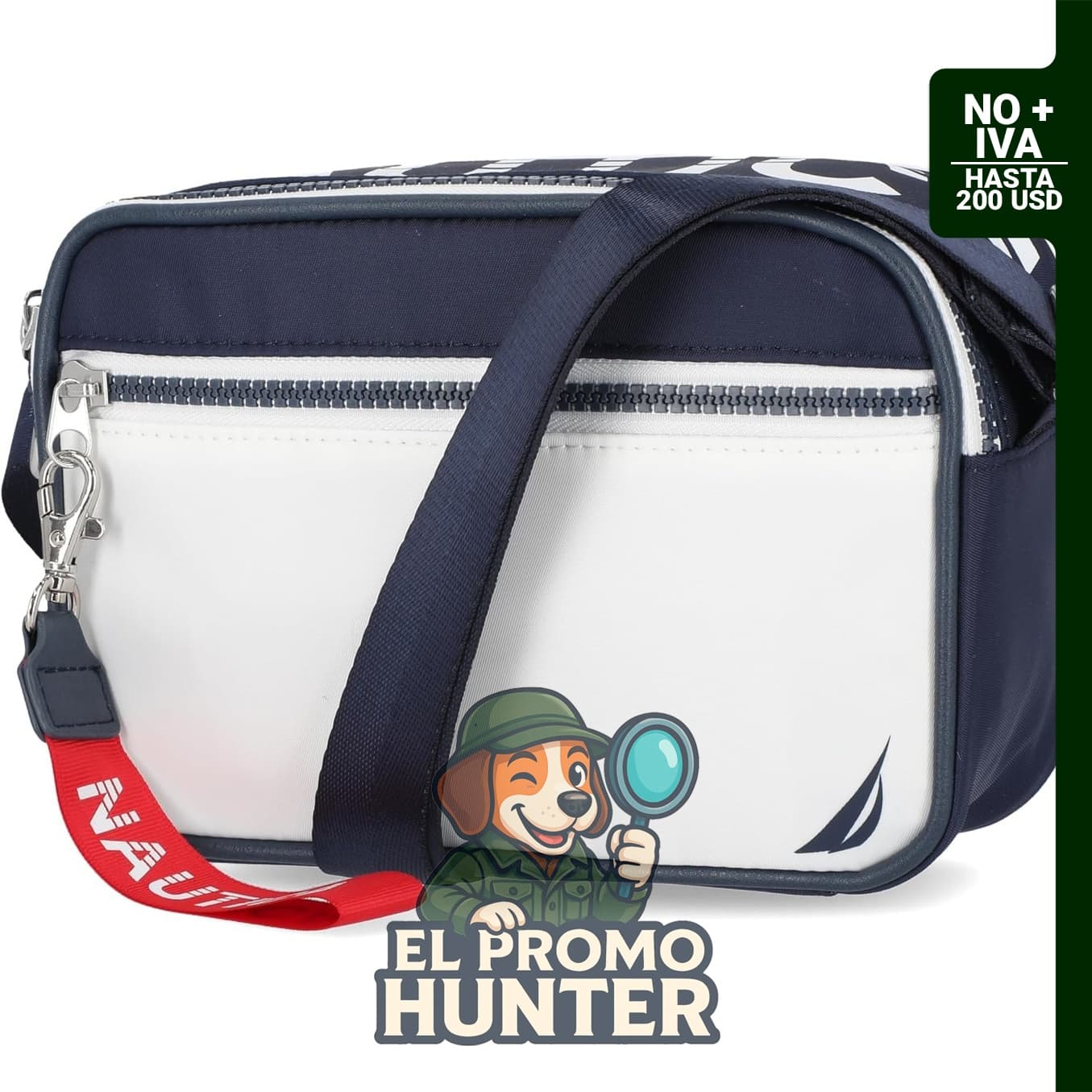 Bandolera cruzada Nautica para cámara de alta mar para mujer.