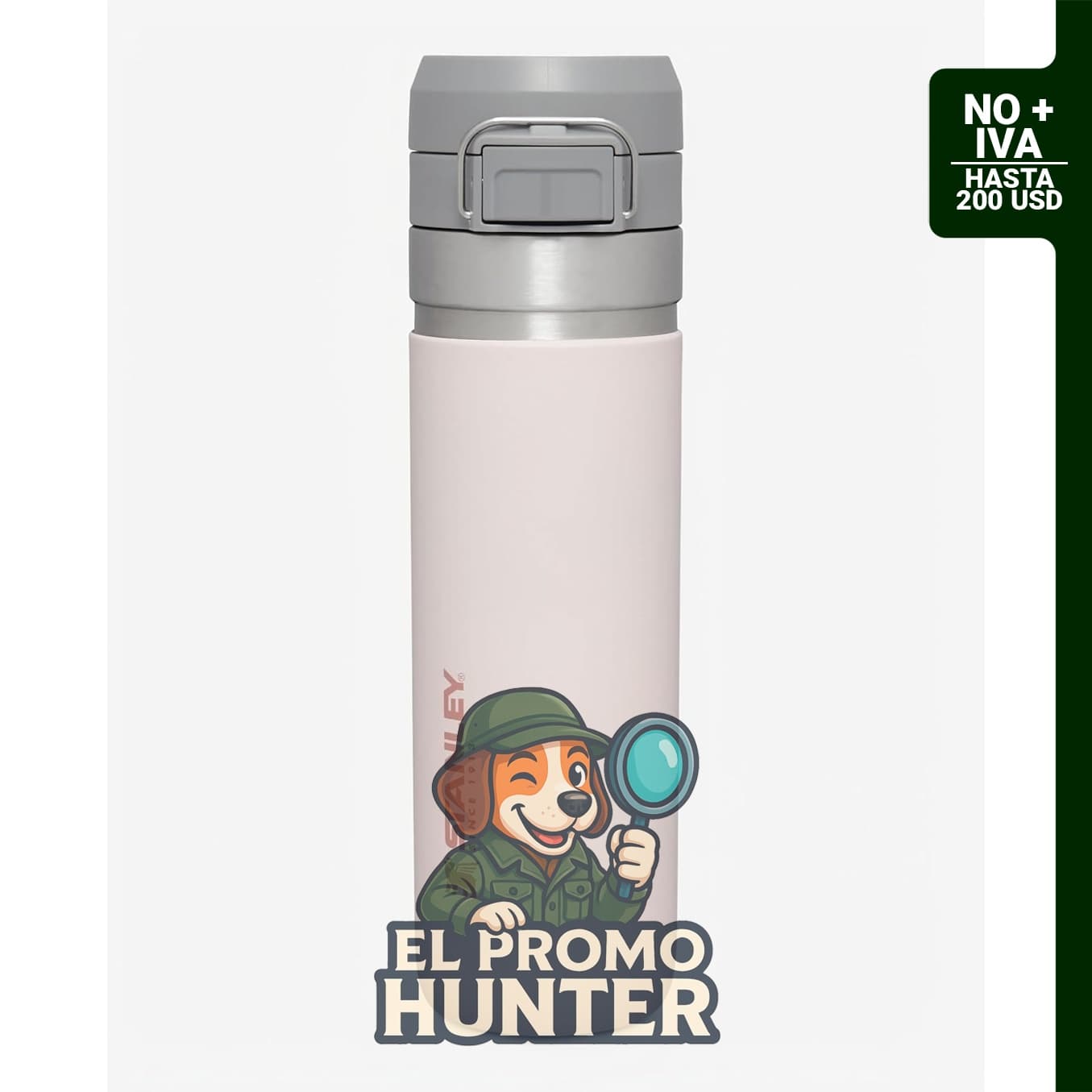 Stanley Quick Flip GO - Botella de agua de 24 oz (710 ml) con tapa a prueba de fugas, acero inoxidable aislado.