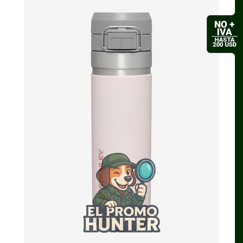 Stanley Quick Flip GO - Botella de agua de 24 oz (710 ml) con tapa a prueba de fugas, acero inoxidable aislado.