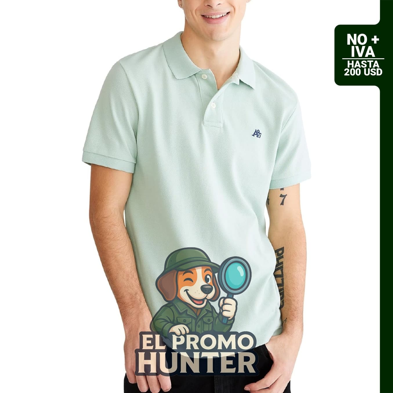Polo de uniforme Aeropostale para hombre de manga corta
