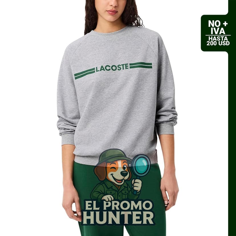 Sudadera de forro polar Lacoste para mujer con logotipo.