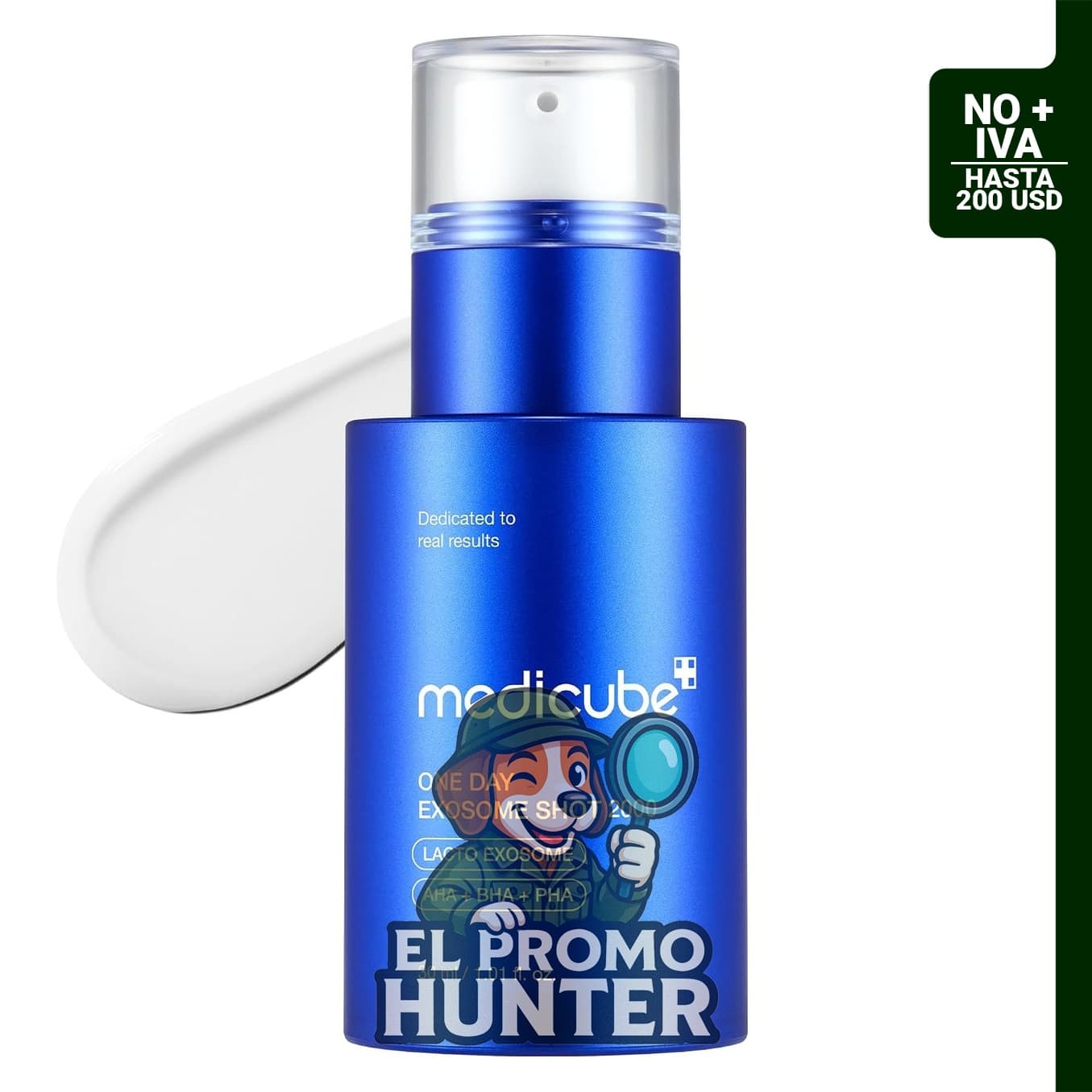 Medicube Zero Exosome Shot 2,000 PPM Suero Facial con AHA, BHA y PHA para el cuidado de la piel.