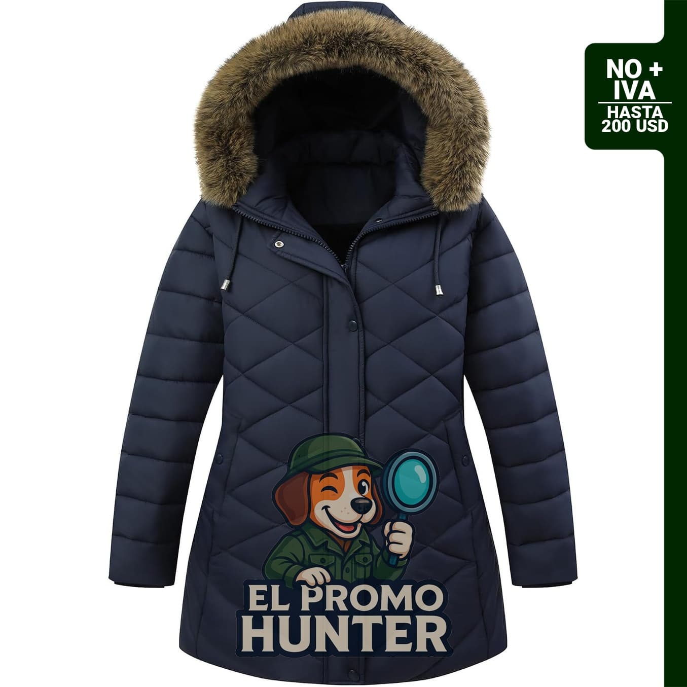 Abrigo de plumón para mujer talla plus, parka acolchada, impermeable y resistente al viento.