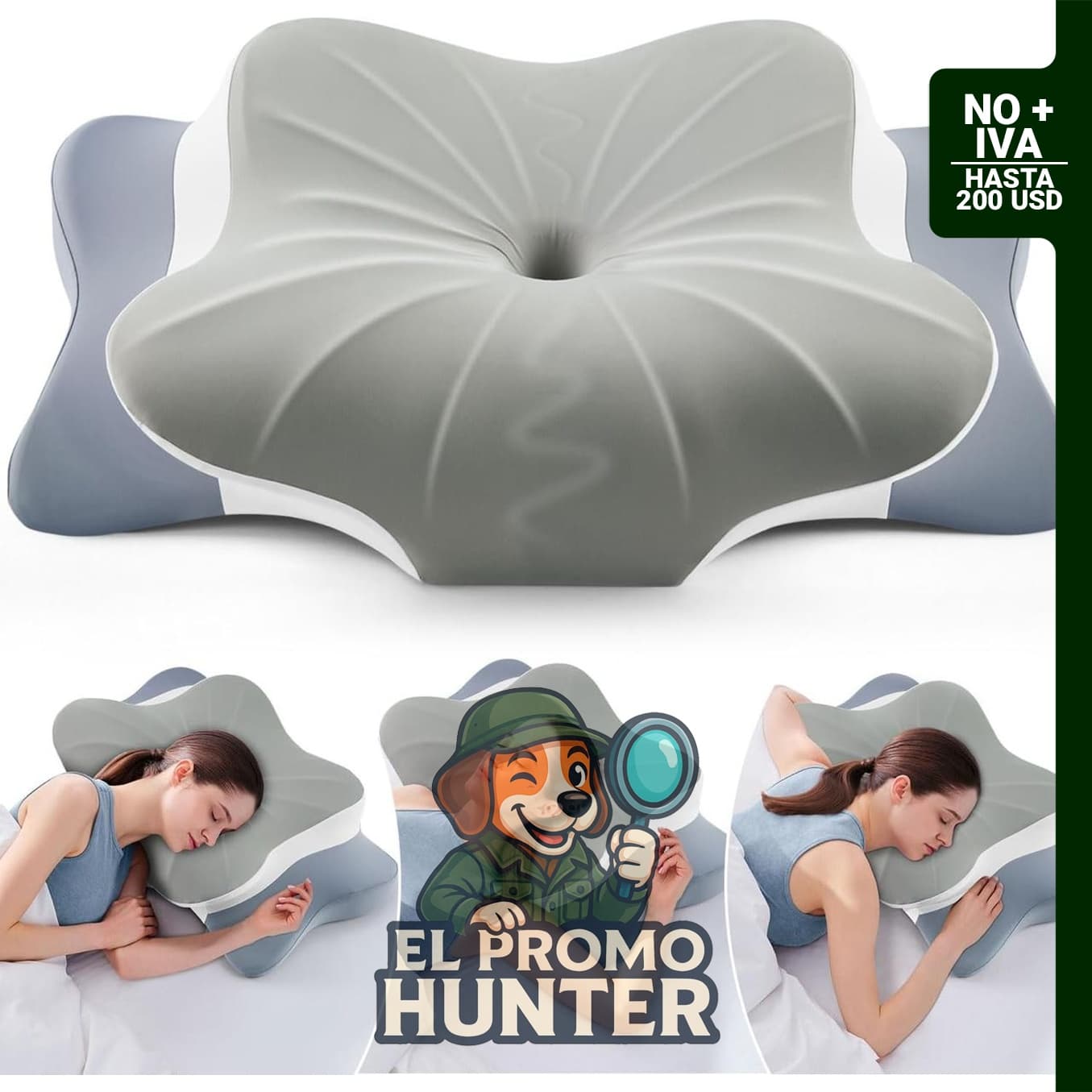 DONAMA Almohada cervical para cuello y hombros.