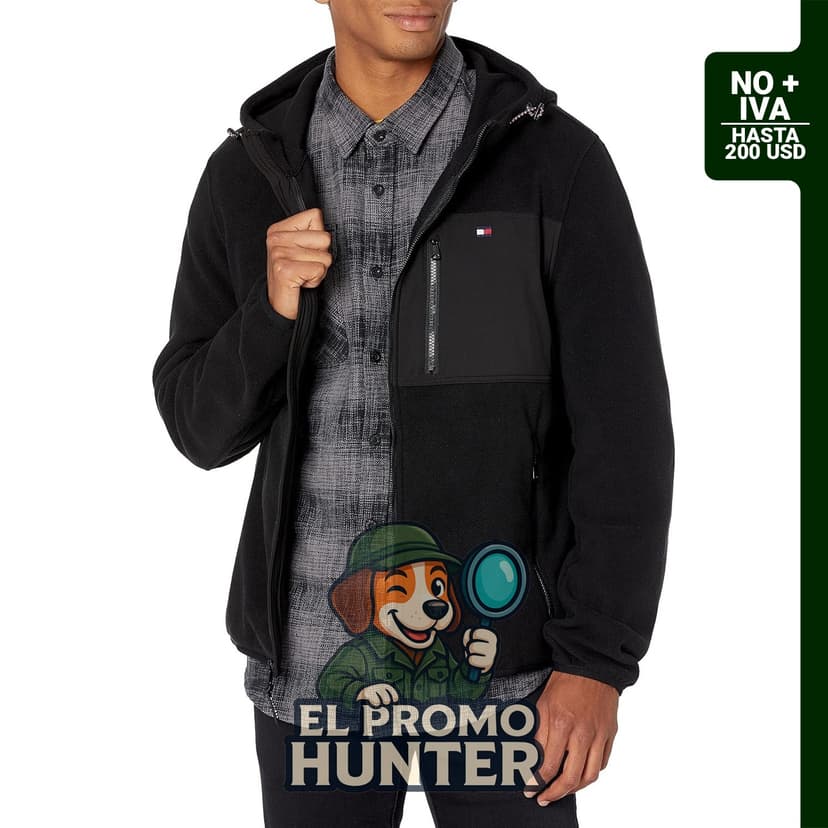 Chaqueta de forro polar con capucha Tommy Hilfiger para hombre.
