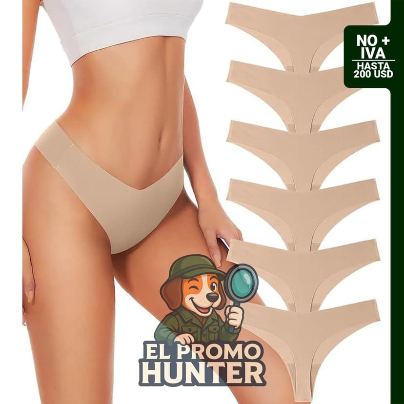 Tangas sin costuras para mujer con cintura en V, ropa interior.