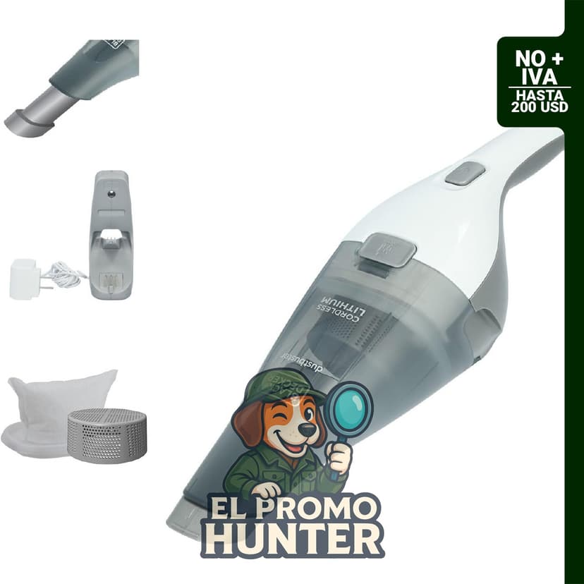 Black + Decker Dustbuster HNVC215B10, aspiradora de mano portátil, recargable y sin cable.