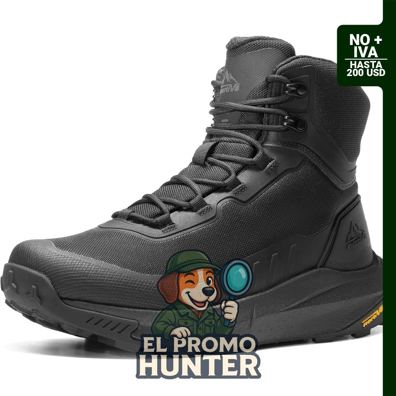 NORTIV 8 Botas de senderismo tácticas ligeras para hombre