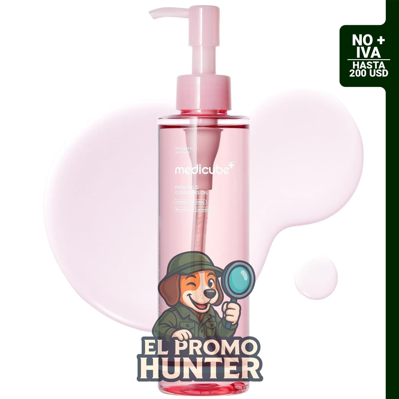 medicube Aceite Limpiador PDRN, desmaquillante acuoso para cuidado del tono de piel y poros.