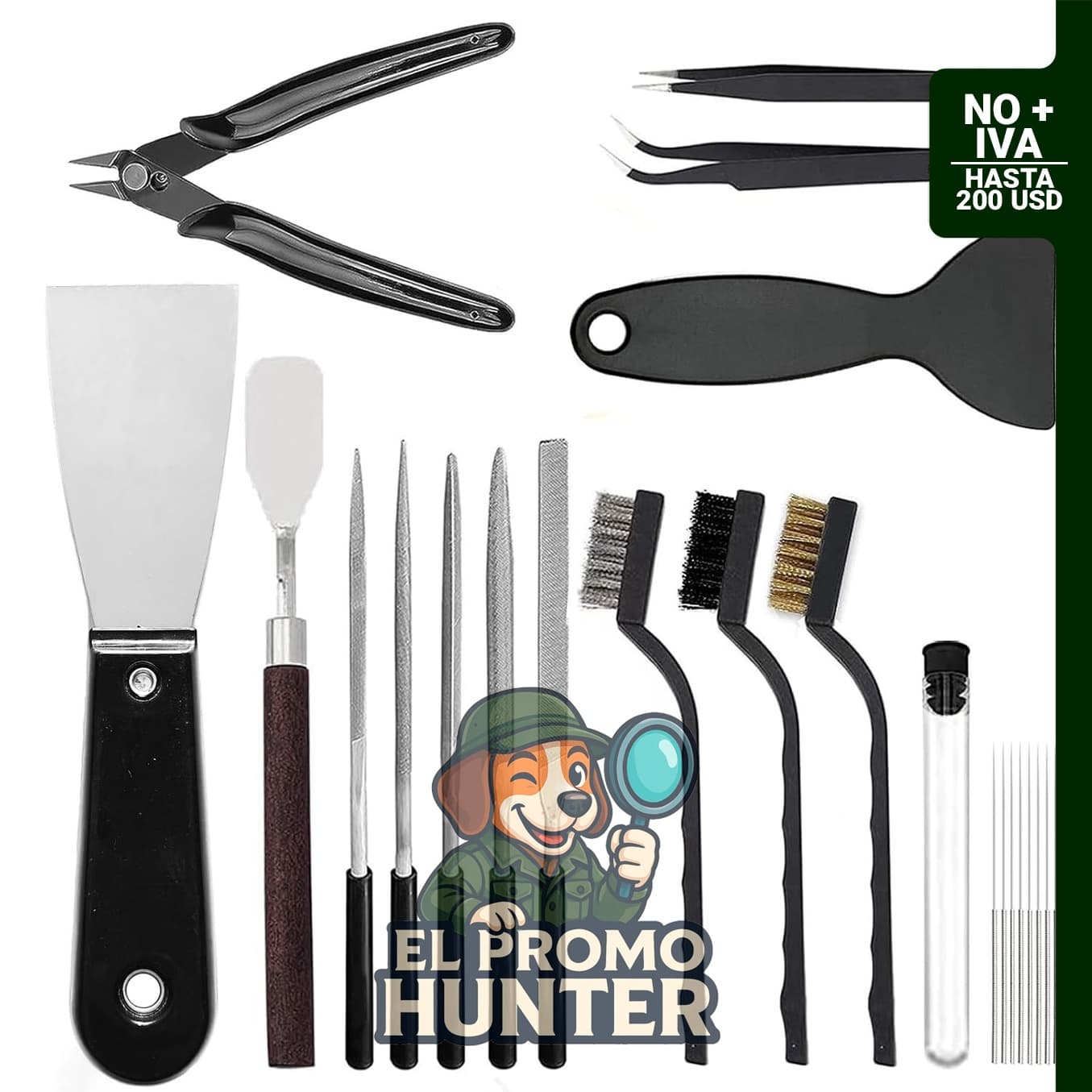 Kit de 24 herramientas Lankki para impresoras 3D, incluye herramientas de extracción y limpieza.