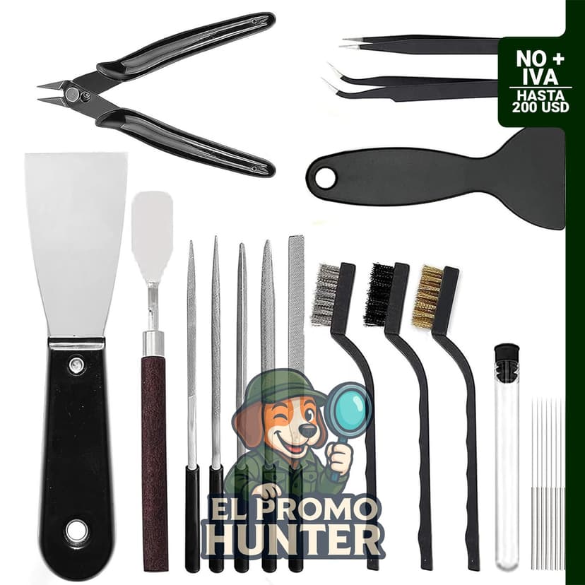 Kit de 24 herramientas Lankki para impresoras 3D, incluye herramientas de extracción y limpieza.