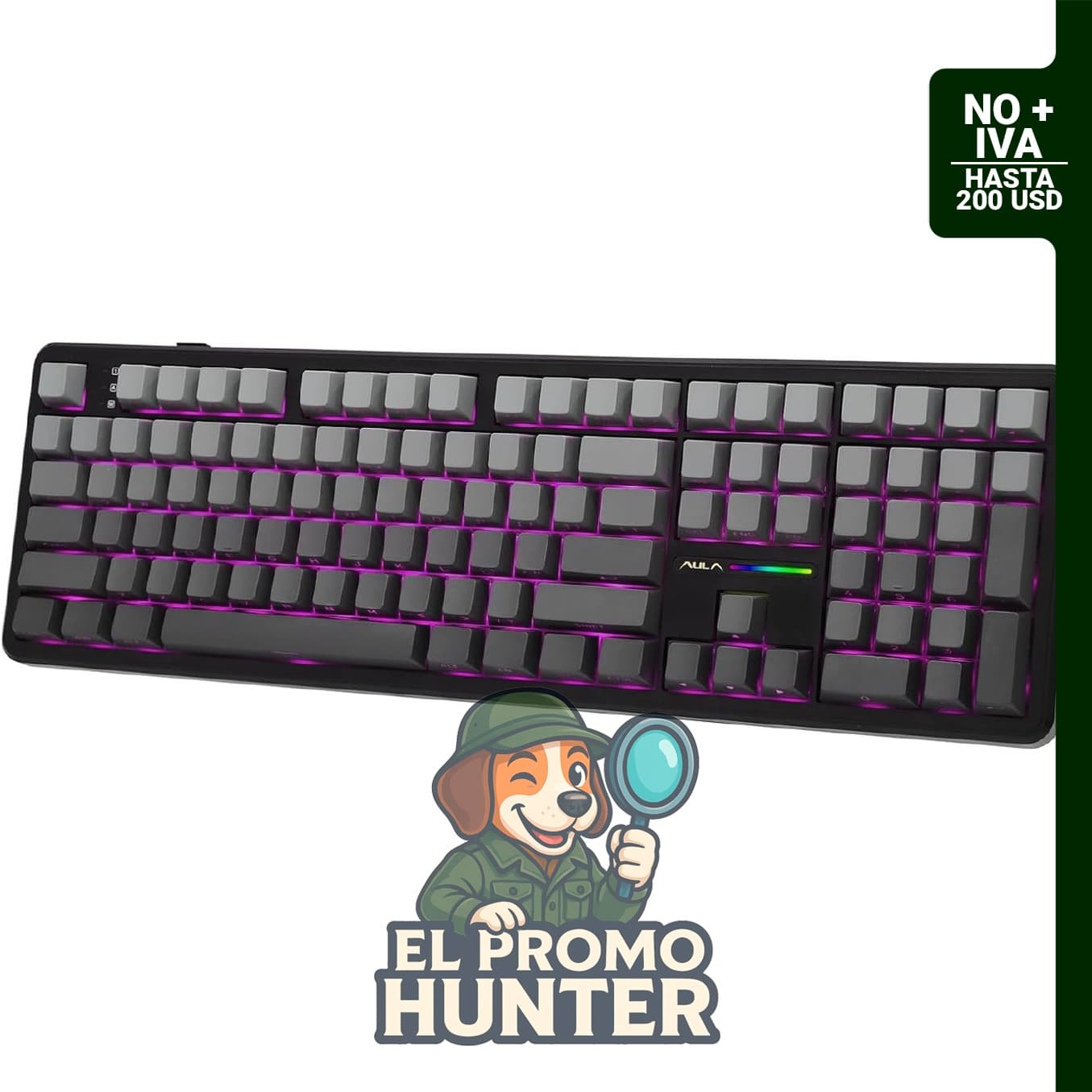 EPOMAKER Aula F108 - Teclado mecánico inalámbrico de tamaño completo con retroiluminación RGB y batería de 4000 mAh.