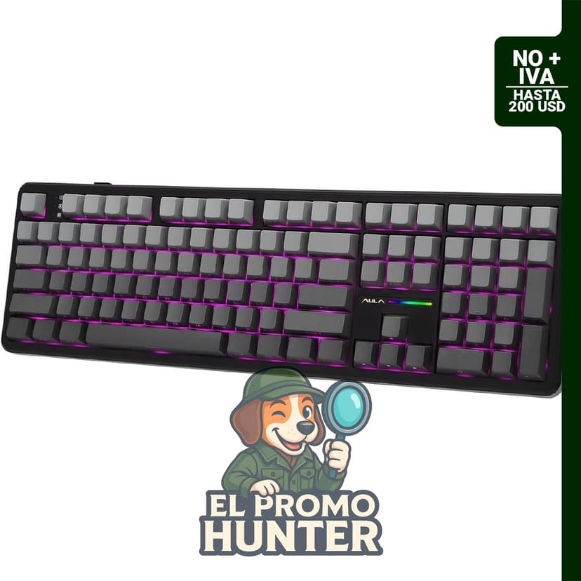 EPOMAKER Aula F108 - Teclado mecánico inalámbrico de tamaño completo con retroiluminación RGB y batería de 4000 mAh.