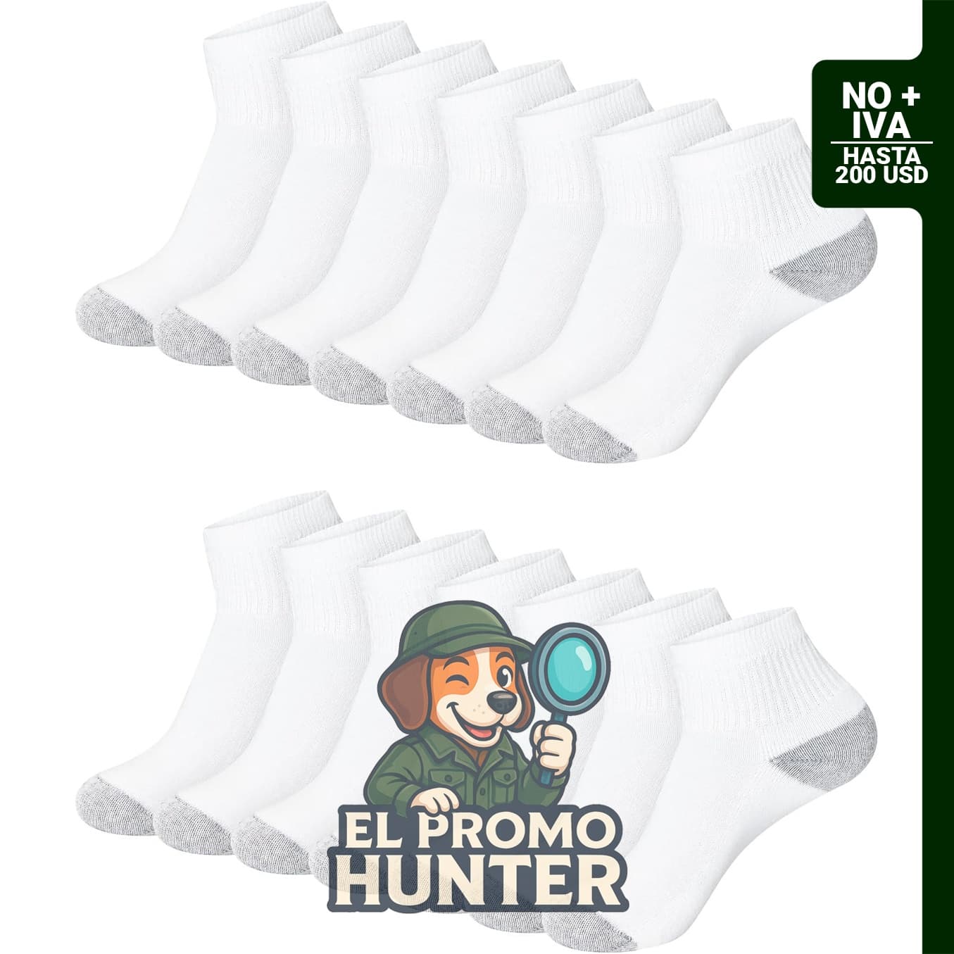Paquete de 14 pares de calcetines deportivos Hanes para mujer, con tecnología de absorción de humedad y acolchado.