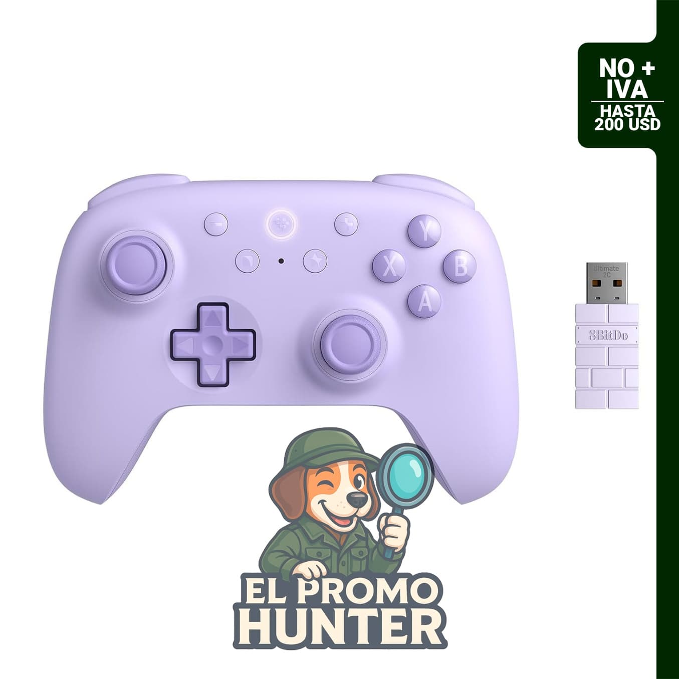 Controlador inalámbrico 8BitDo Ultimate 2C para Windows PC y Android, con tasa de sondeo de 1000 Hz y joysticks de efecto Hall.