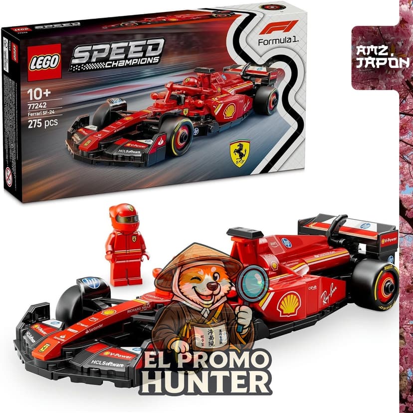 LEGO Speed Champion Ferrari SF-24 F1 Race Car 77242, set de construcción para niños y niñas.