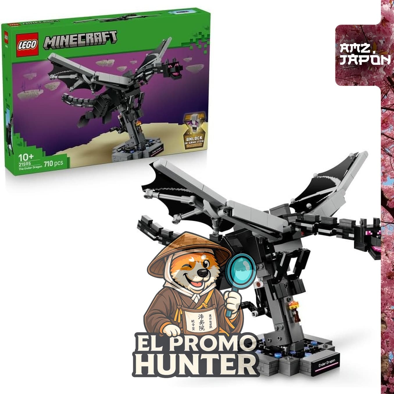 Lego 21595 Minecraft Ender Dragon, set de construcción para niños de 10 a 12 años.