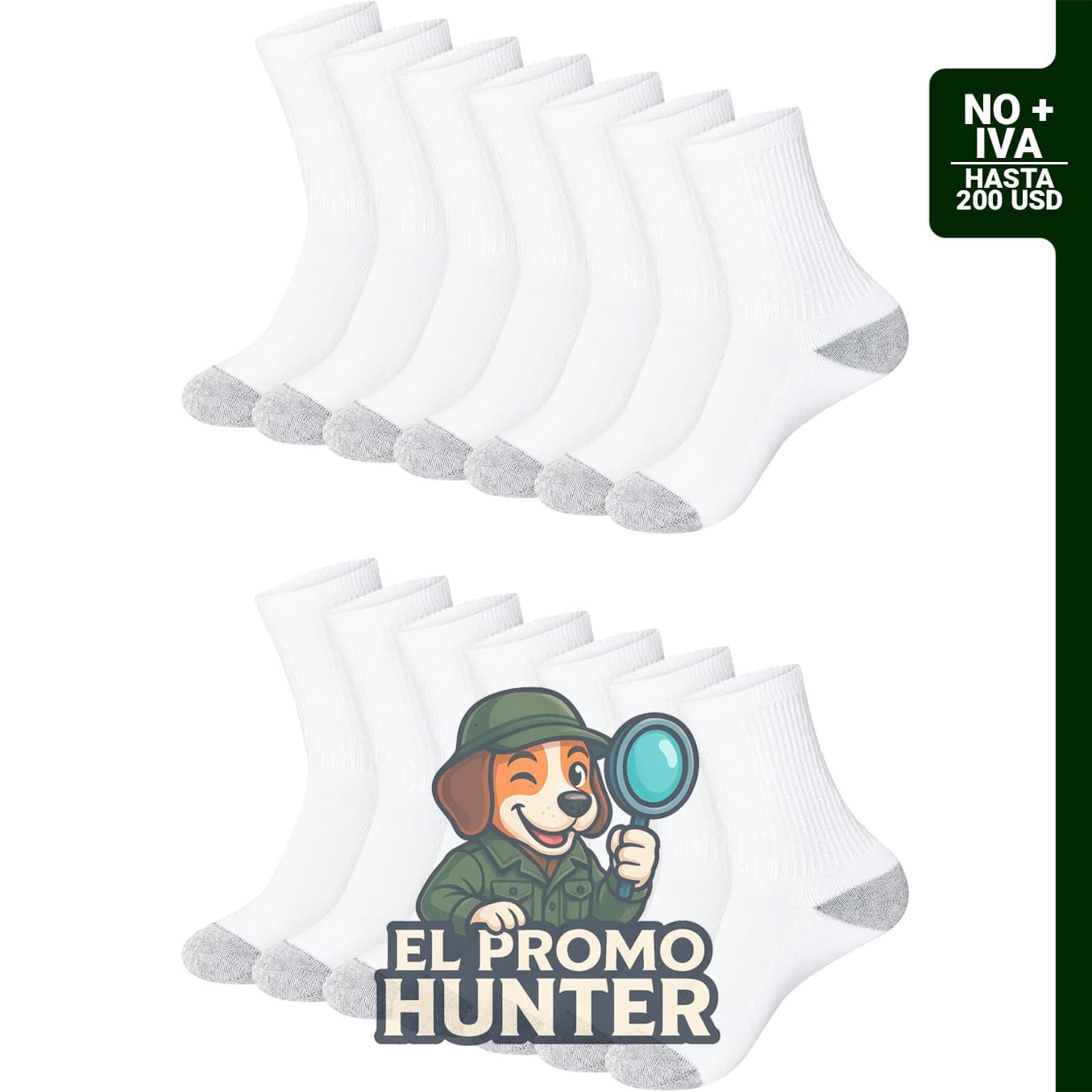 Paquete de 14 pares de calcetines deportivos para mujer, incluye modelos crew, ankle y no-show, con tecnología de absorción de humedad.