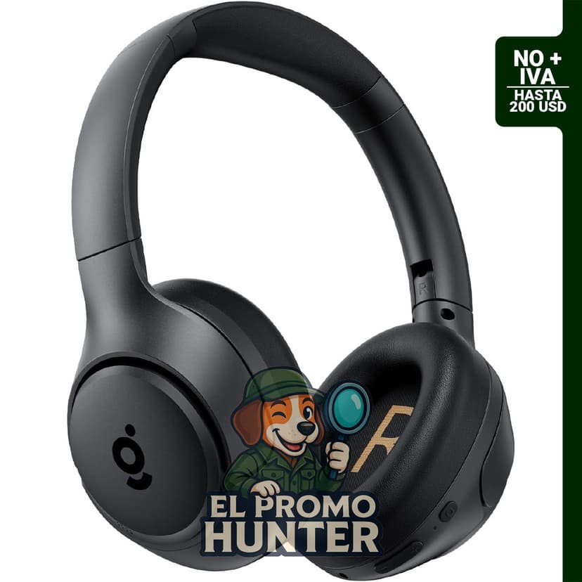 wegear Auriculares híbridos ANC Bluetooth 5.4, sobre la oreja, con cancelación activa de ruido y tiempo de reproducción de 60 horas.