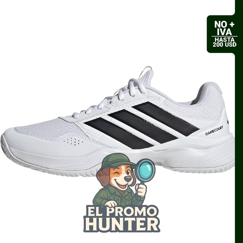 Zapatillas adidas Gamecourt 3 All Court para hombre, color blanco.