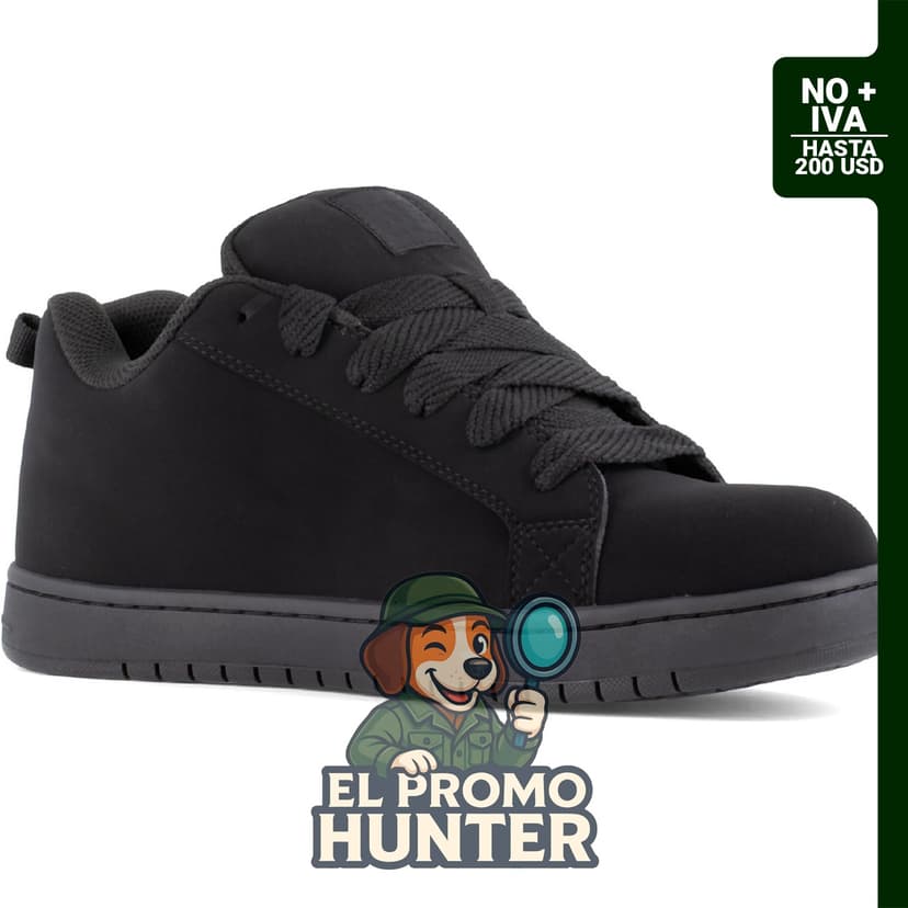 Botas DC Shoes Men's Court Graffik Work con punta compuesta, color negro.