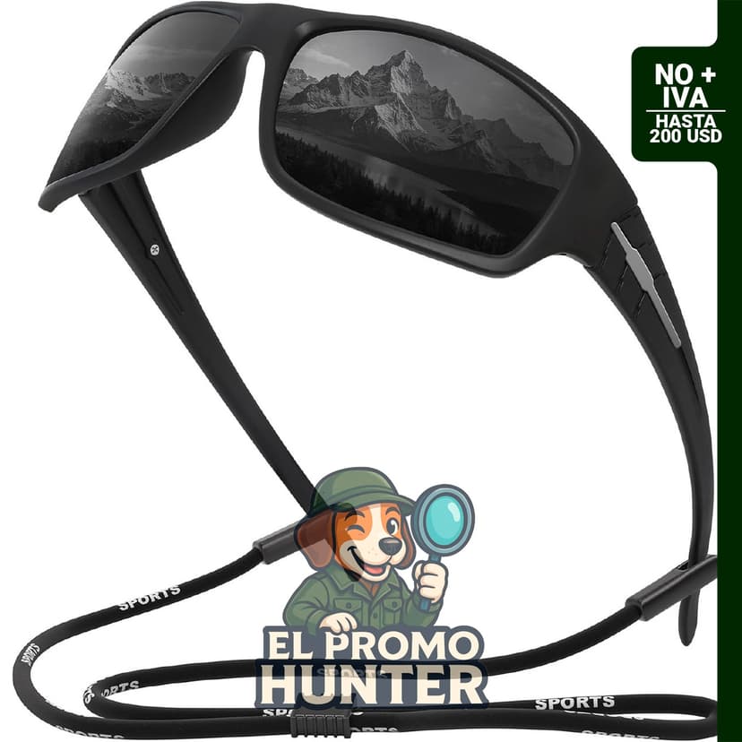 Gafas de sol deportivas polarizadas XVXV para hombres, diseño envolvente con protección UV para ciclismo y pesca.