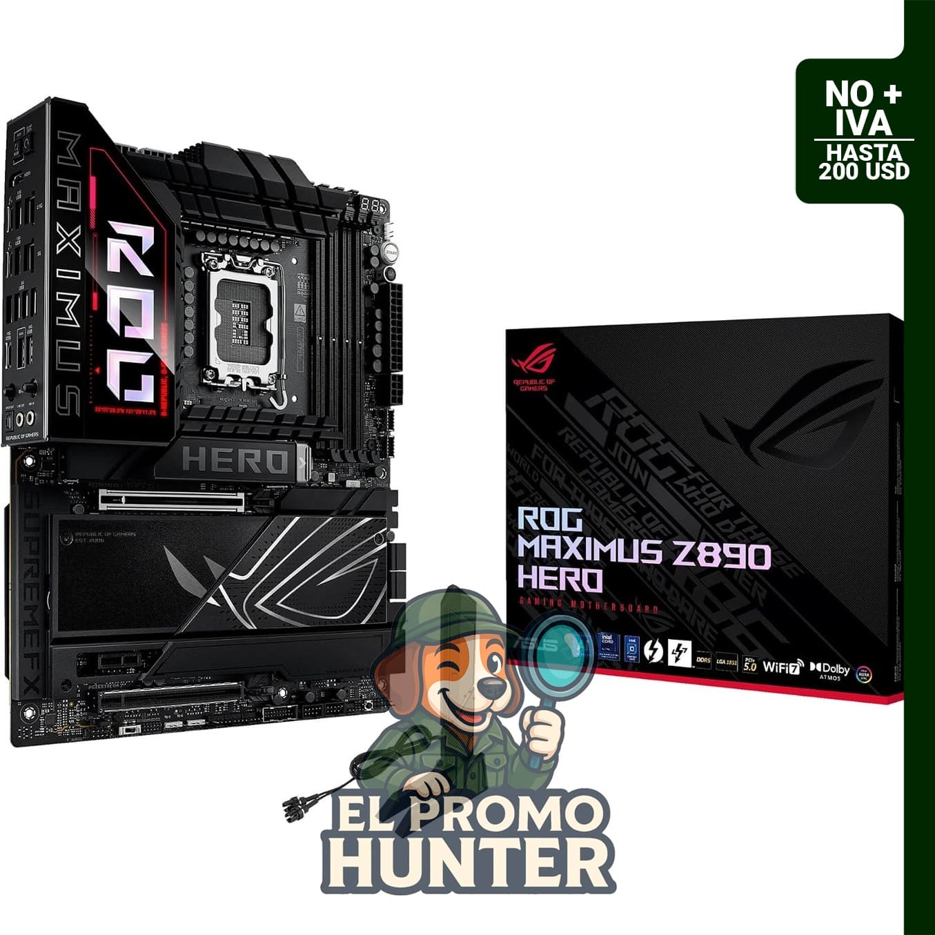 ASUS ROG Maximus Z890 Hero, placa base Intel® Z890 LGA 1851 ATX, compatible con DDR5 y WiFi 7.
