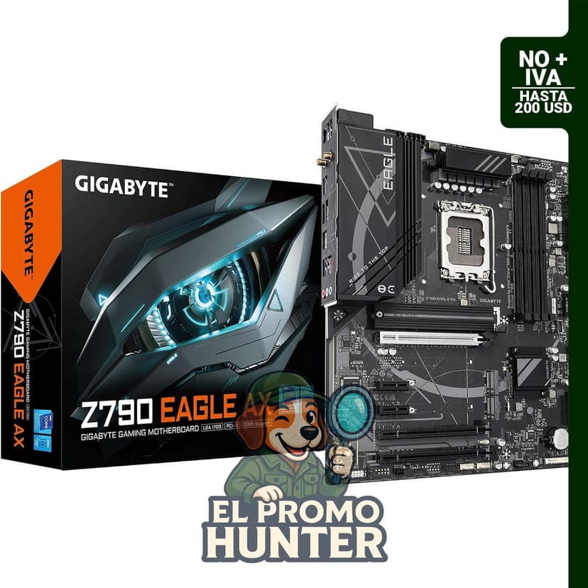 GIGABYTE Z790 Eagle AX LGA 1700, placa base ATX con soporte para DDR5, M.2 y PCIe 5.0.