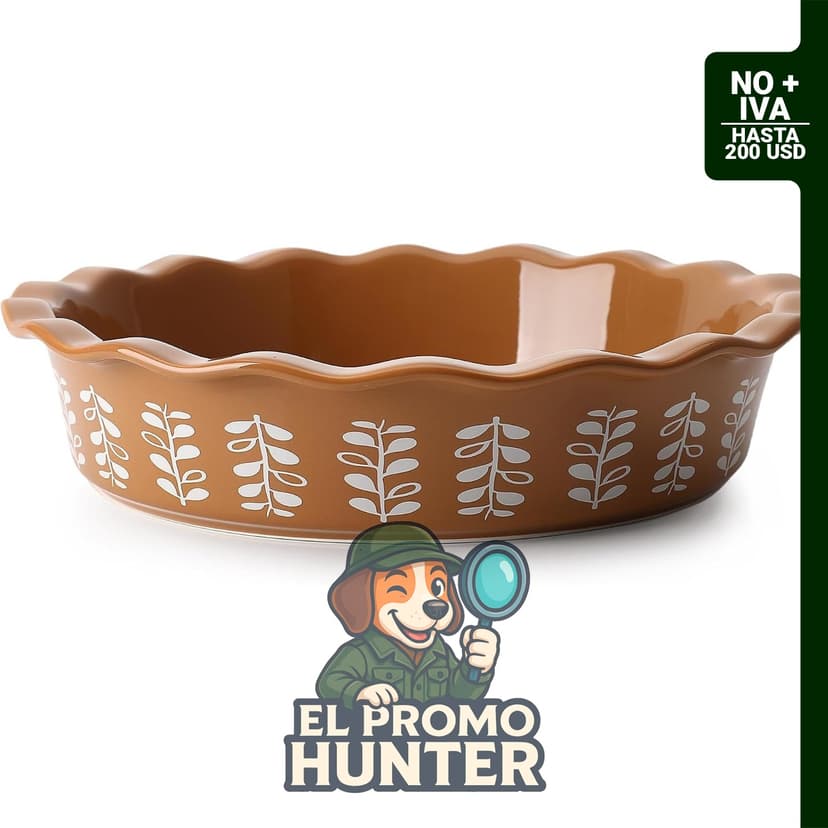 Sweese Plato de porcelana para tartas de 9" (22,9 cm) con diseño estriado profundo.