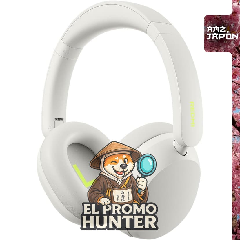 REDMI Headphones Neo Sand White, audífonos con diseño ligero y conexión estándar.