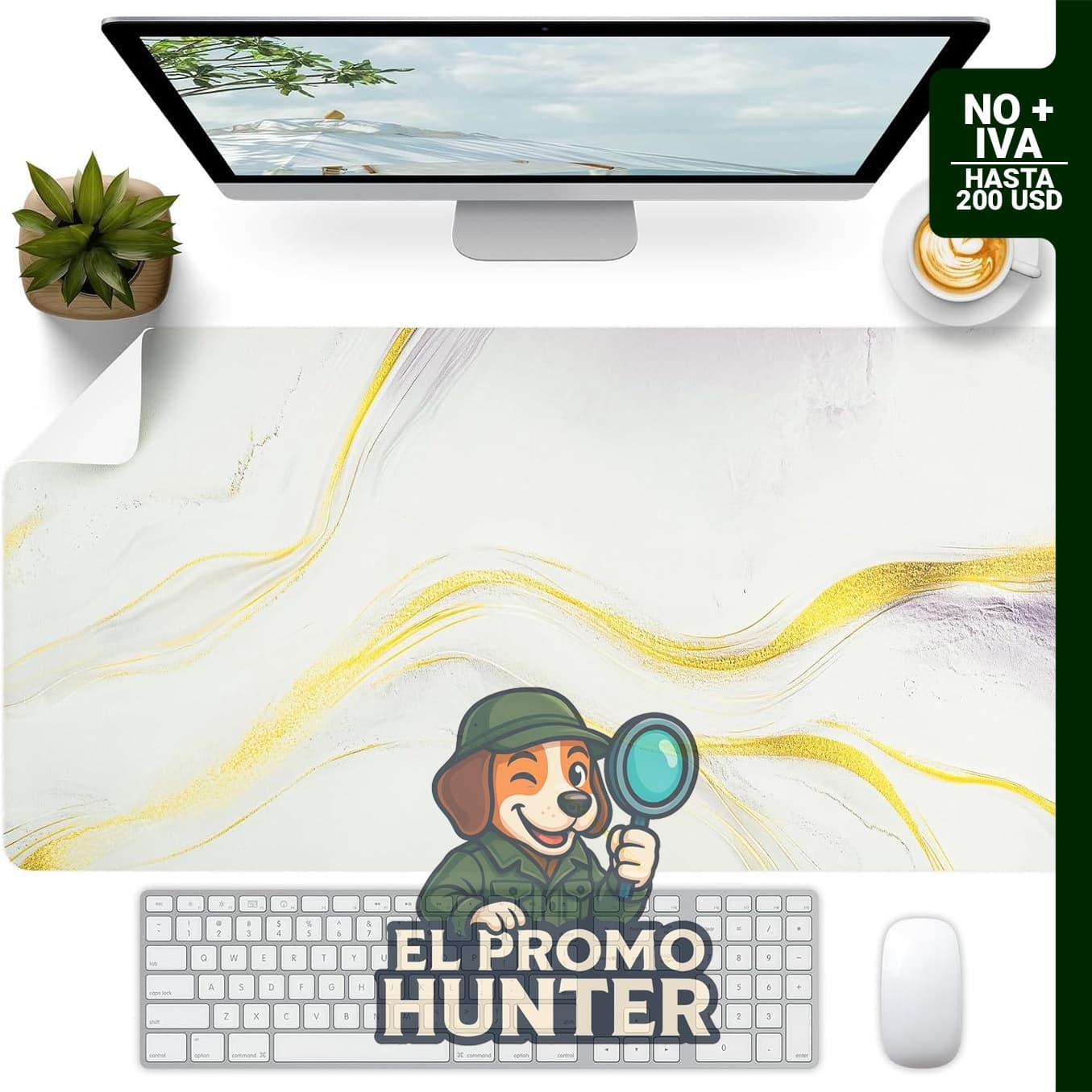 Alfombrilla de escritorio de mármol, impermeable y antideslizante, adecuada para teclado y mouse.